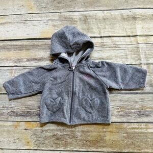 Baby girls gray zip up hoodie! Size 6/9 months